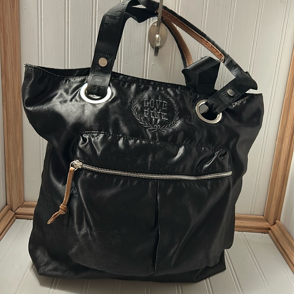 Victoria Secret Love Pink Black Tote Bag